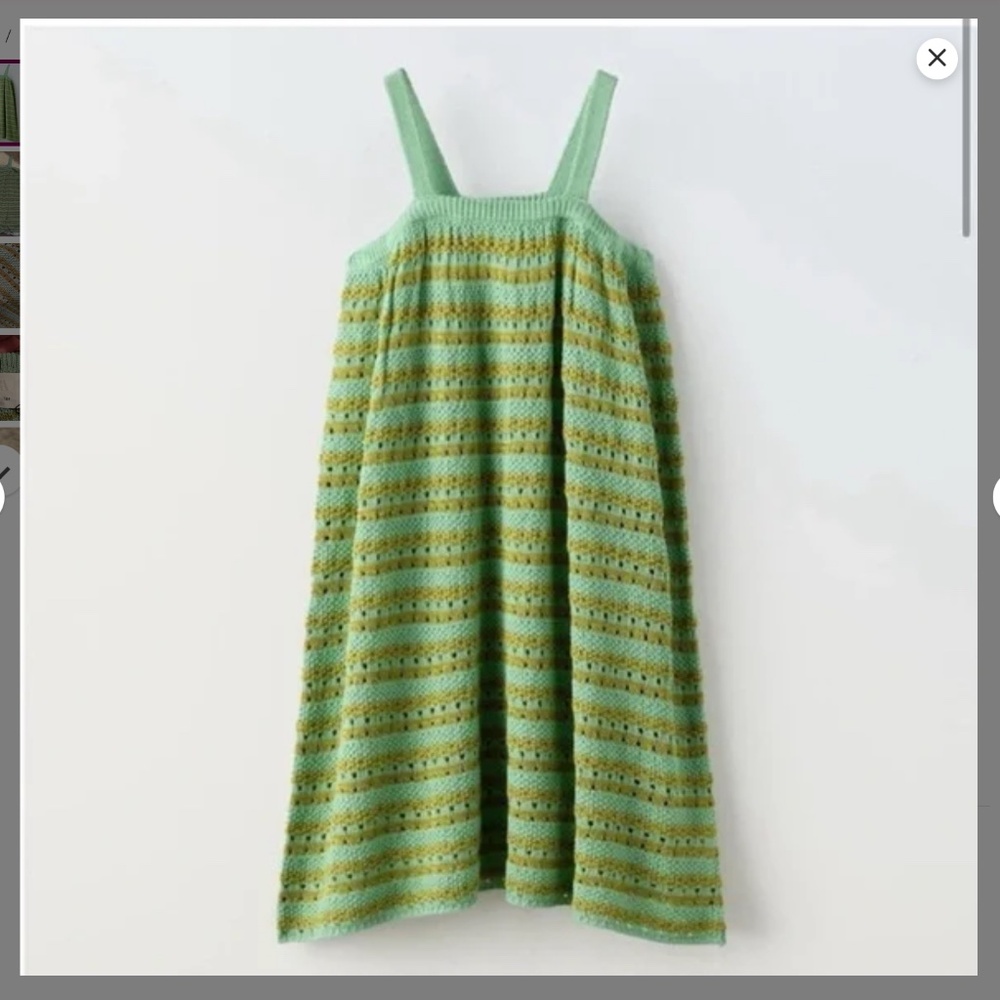 NWT Zara Kids Shiny Striped Knit Dress - REF 2756/626 - size 13/14